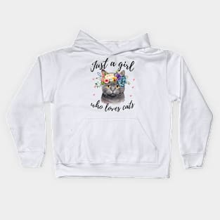 Cute British Shorthair Cat Lover Kids Hoodie